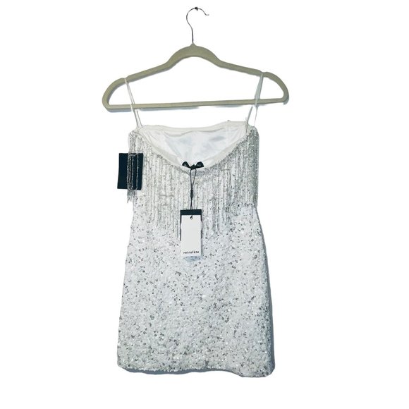 Retrofete Dress Cassandra Strapless Mini in White - Picture 8 of 16